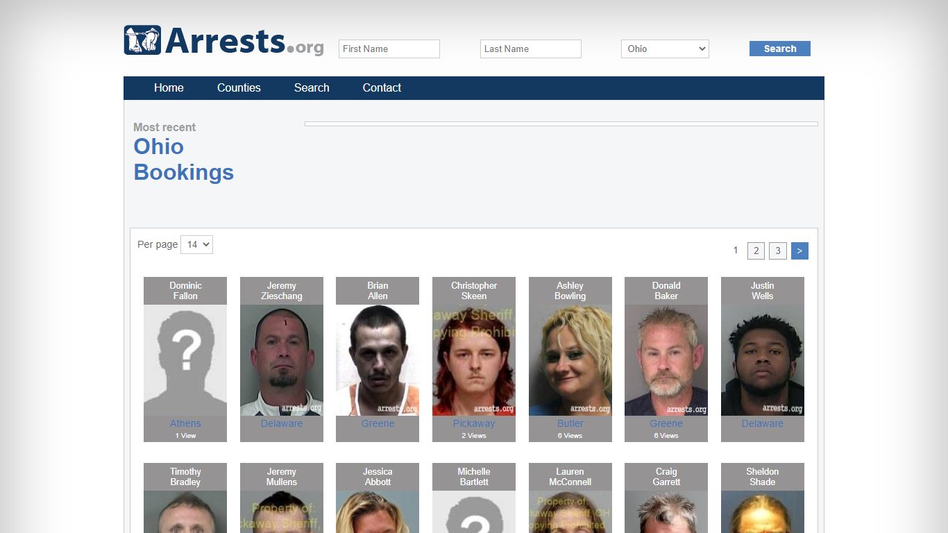 Ohio Arrests and Inmate Search